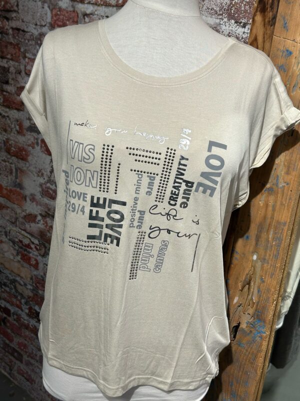 Blue Seven t-shirt zand print