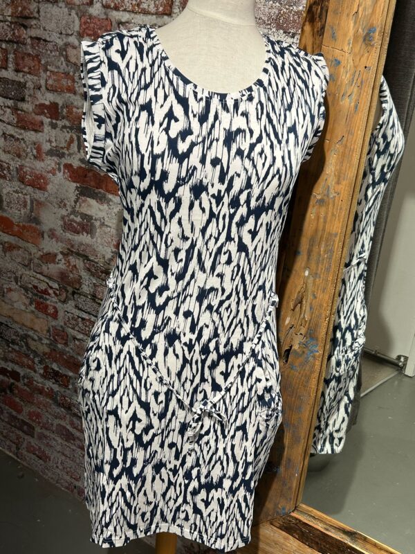 Blue Seven jurk blauw-wit