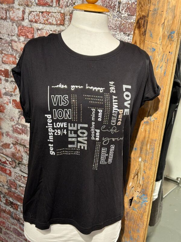 Blue Seven t-shirt zwart print