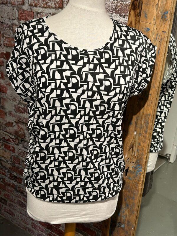 Blue Seven t-shirt zwart/wit