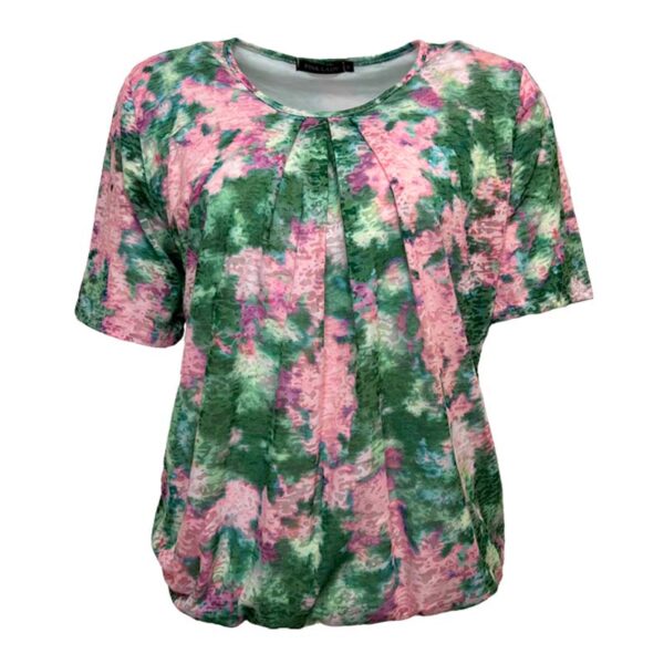Pink lady shirt korte mouw roze/groen