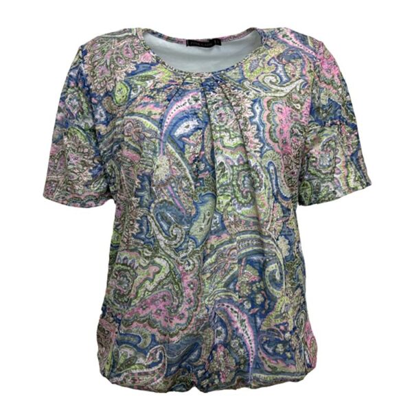 Pink lady shirt korte mouw blauw/roze